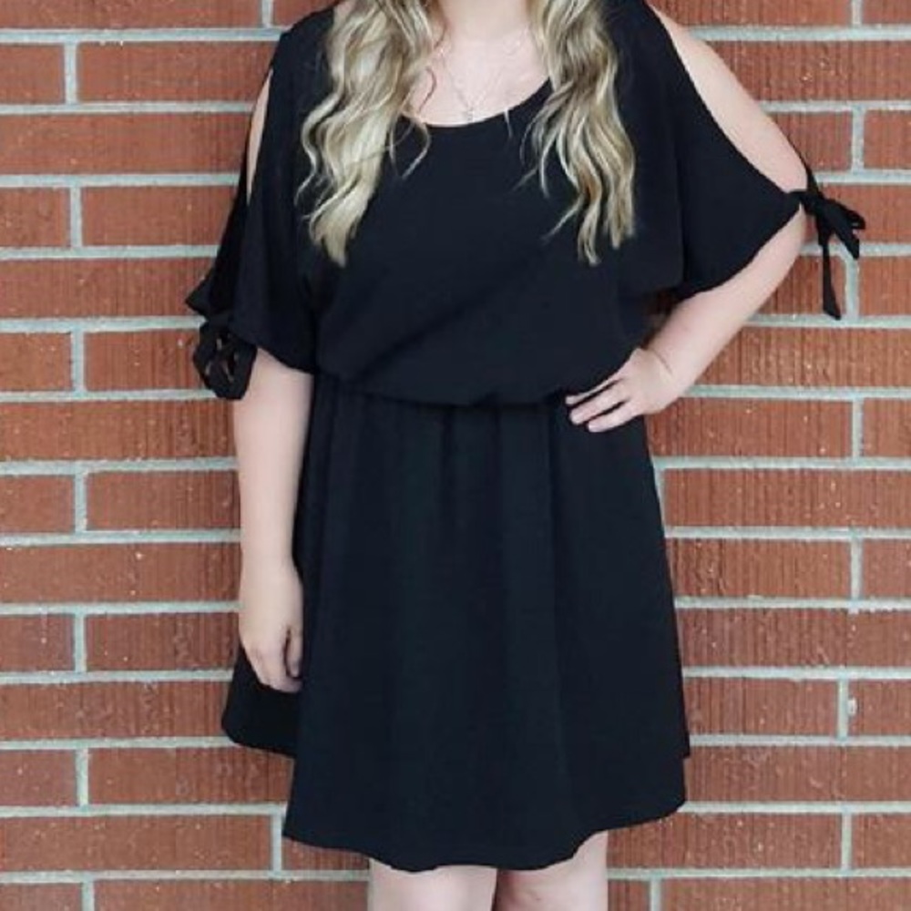 Black Dress with Shoulder Cut outs